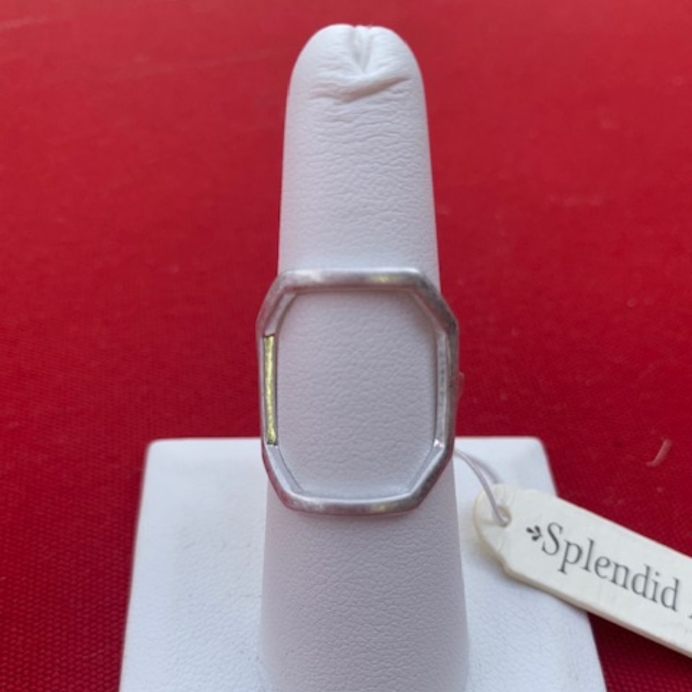 Splendid Iris-Open Octagon Ring